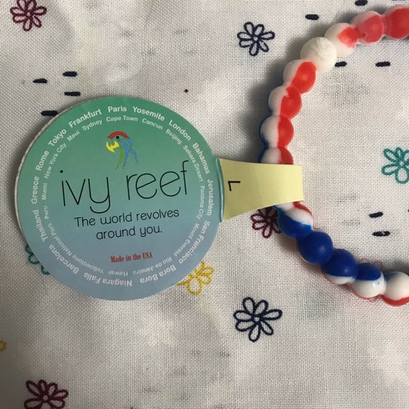 Red White and Blue Ivy Reef Lokia Jelly Bracelets - Picture 3 of 5